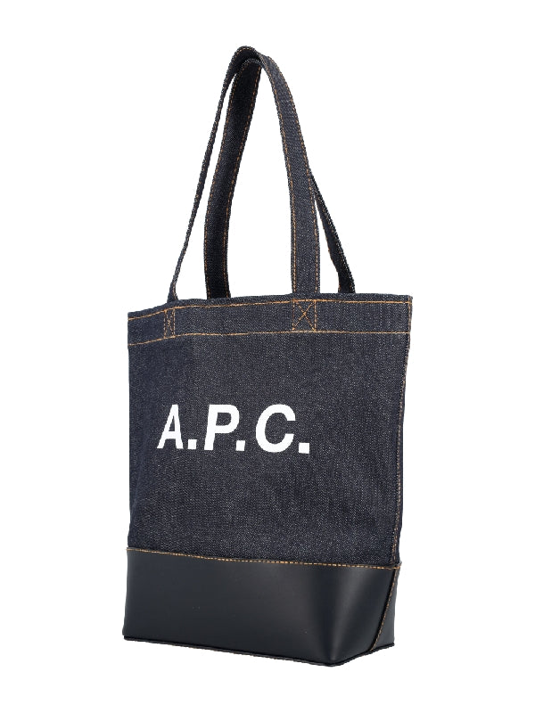 Axel Logo Denim Small Tote Bag