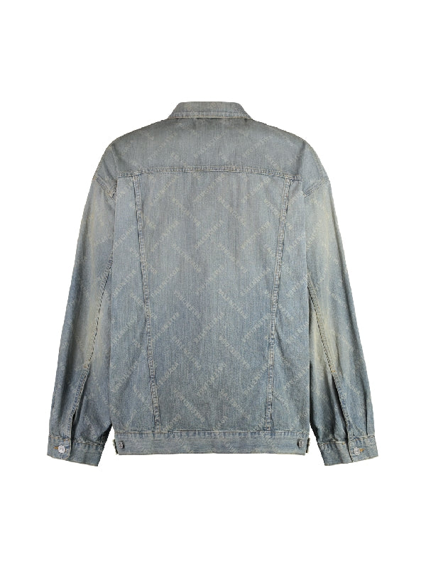 Bal Diagonal Allover Trucker Denim
  Jacket