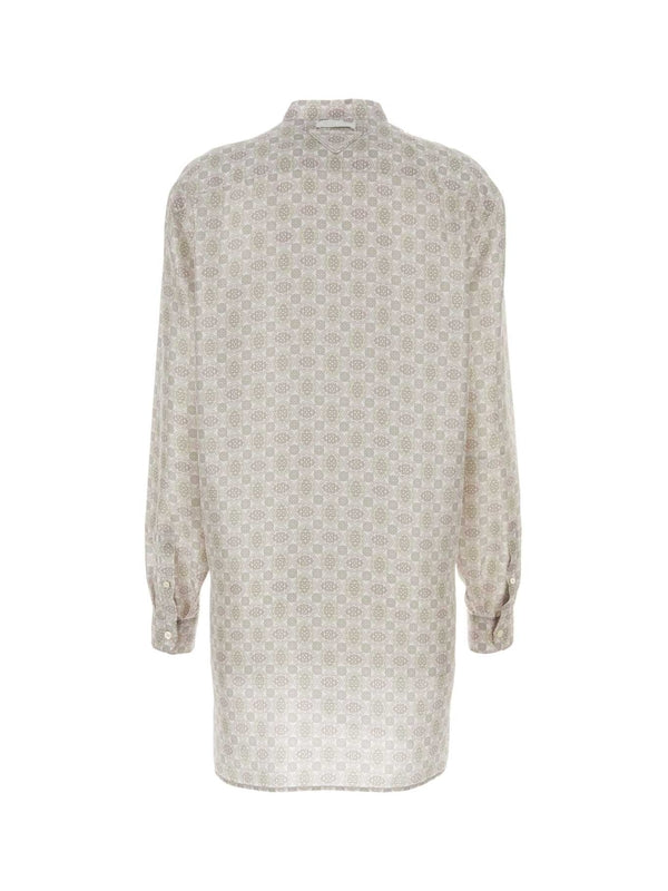 Allover Pattern Shirt Dress