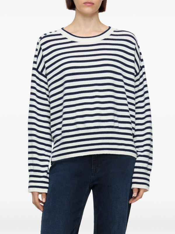 Stripe Pattern Cashmere Knit