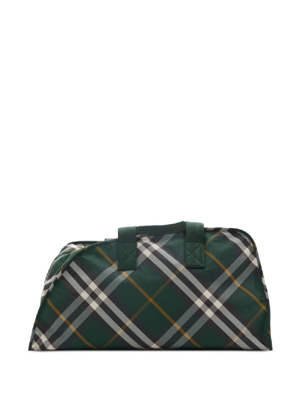 Shield Check Pattern Large Duffel Bag