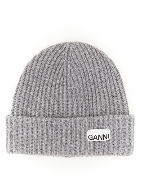 Logo Patch Wool Blend Beanie