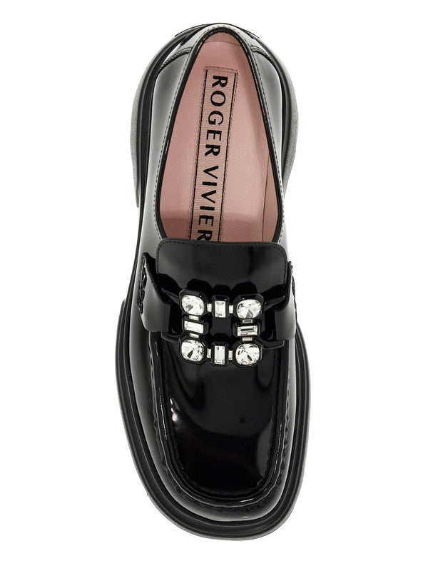 Wallaviv Jewel Buckle Chunky Loafers