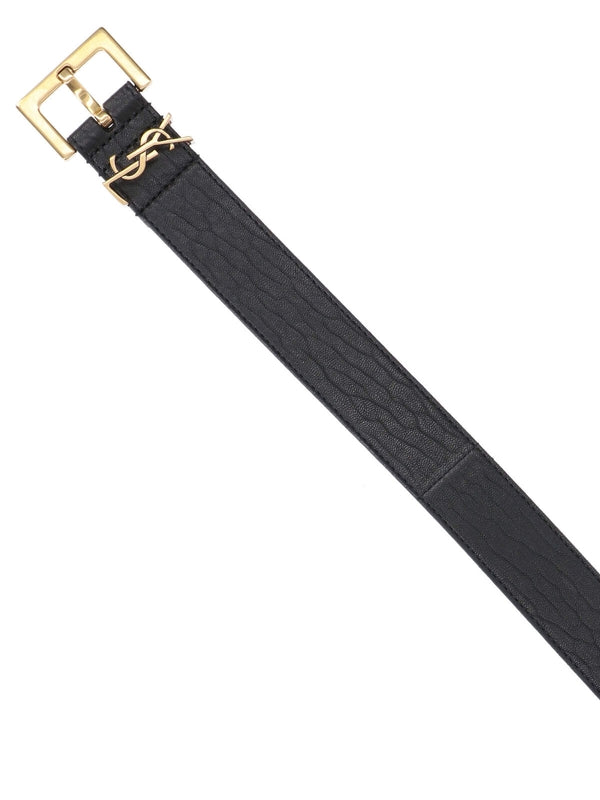 Cassandra Logo Leather Belt