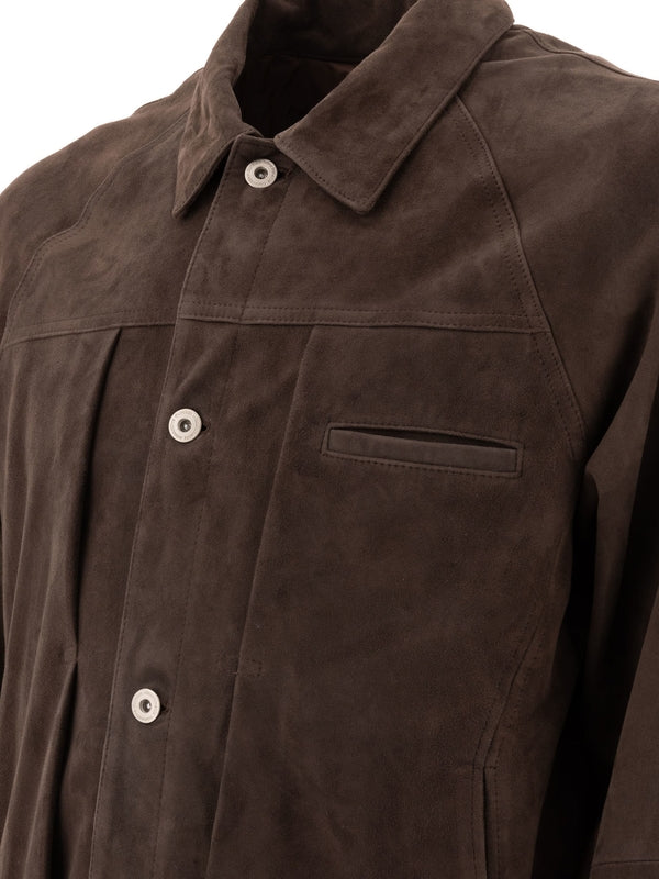 Fast Pocket Leather Suede Jacket