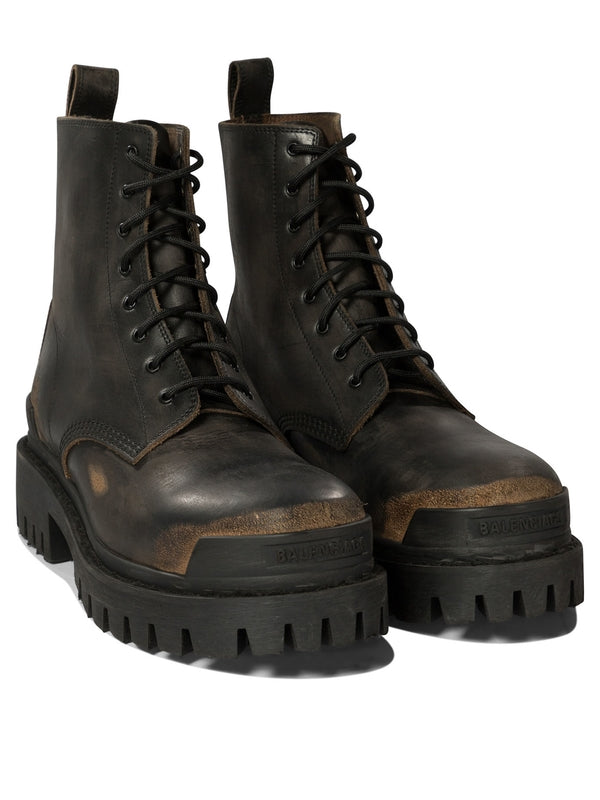 Strike Leather Lace Up Boots