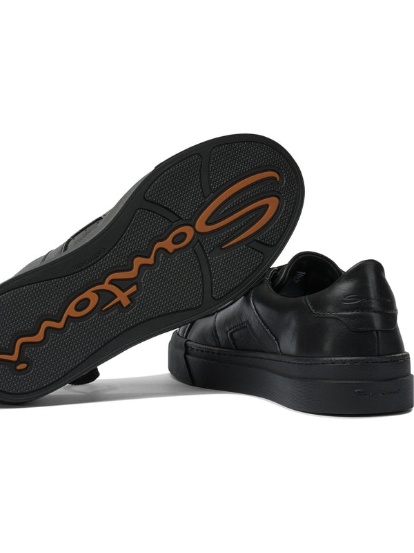 Santoni Black Low Top Sneakers