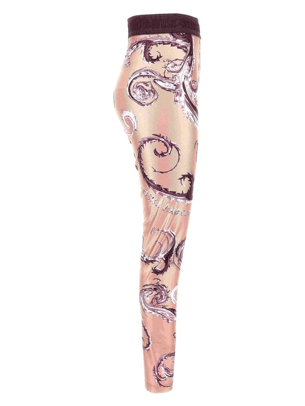 Baroque Pattern Metallic LeGGings