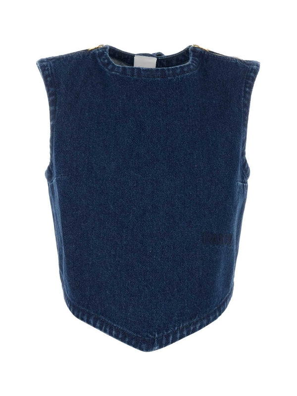 Patou Navy Sleeveless Top