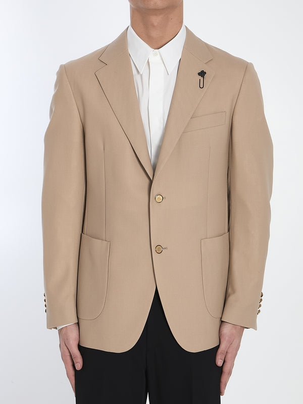 Single Breasted Wool Tailored Jacket