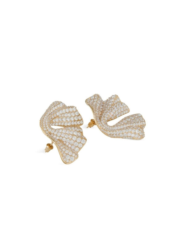 Crystal Embellished Draped
  Earrings