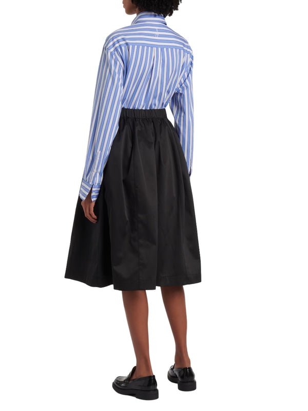 Black Logo Waistband Midi Skirt