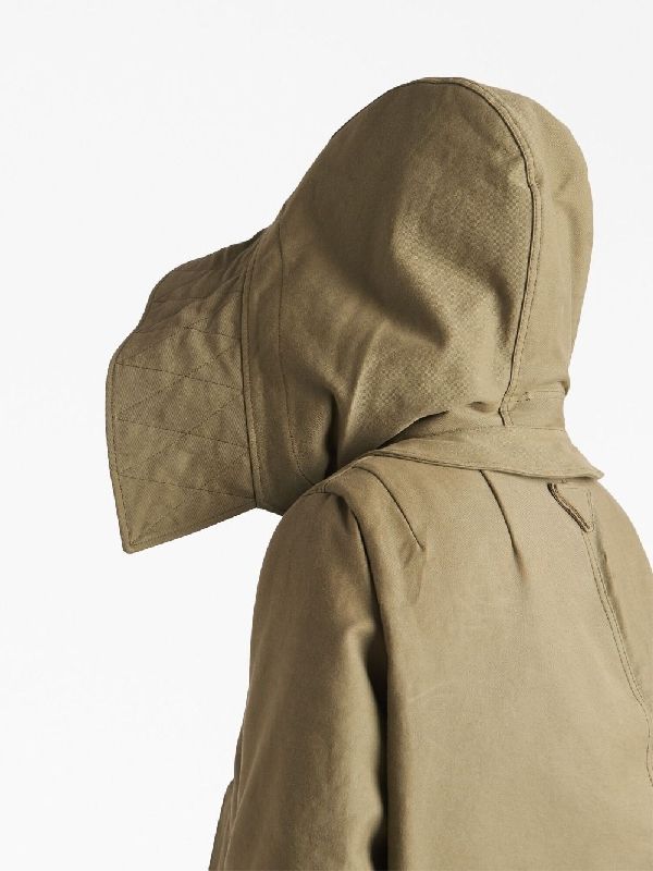 Drawstring Waist Hood Parka