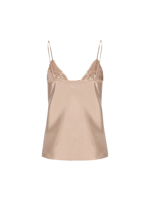 Lace Accent Silk Camisole