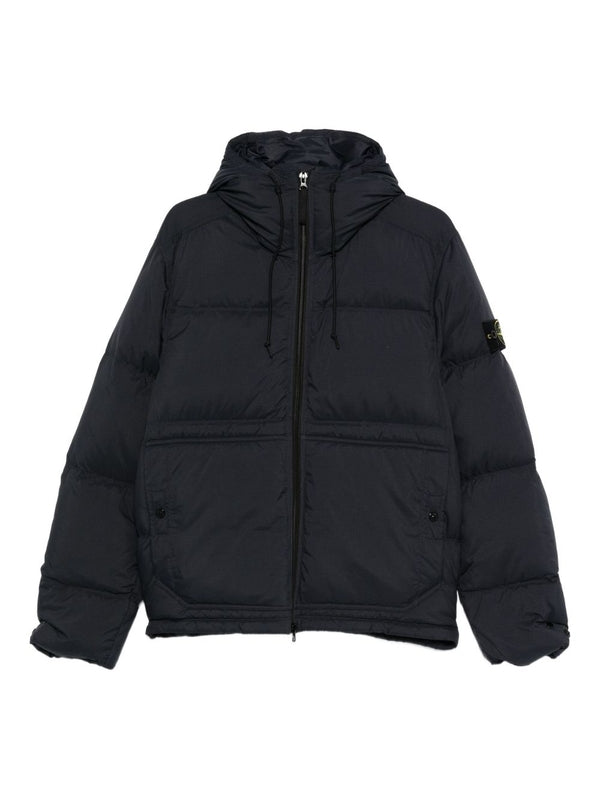 Wappen Patch Hooded Puffer Jacket