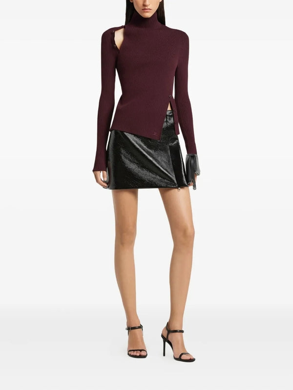 Courrèges Burgundy Knitted