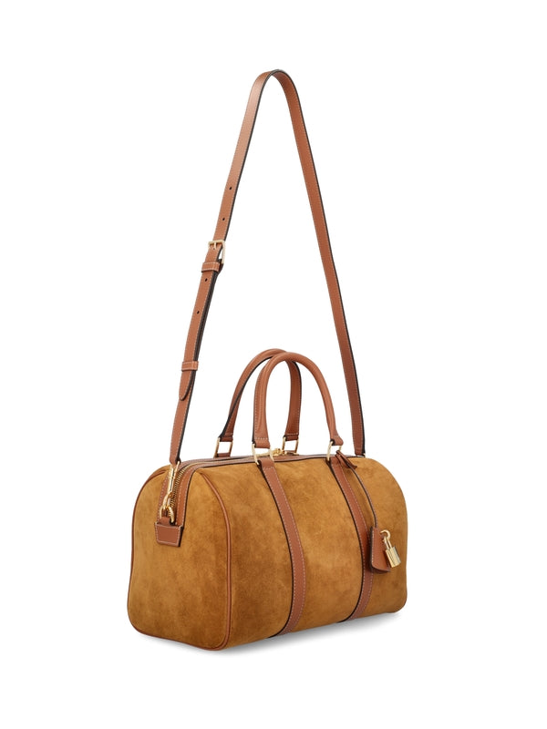 Suede Calfskin Boston Bag