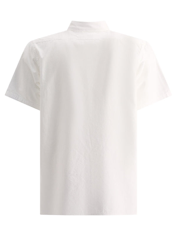 White Cotton Short Sleeve Shirt