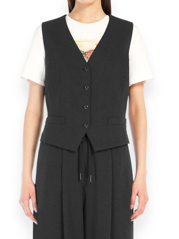 V-Neck Cotton Blend Vest