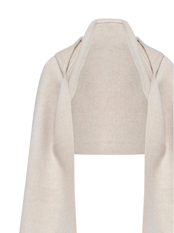 Wool Cashmere Hoodie Scarf