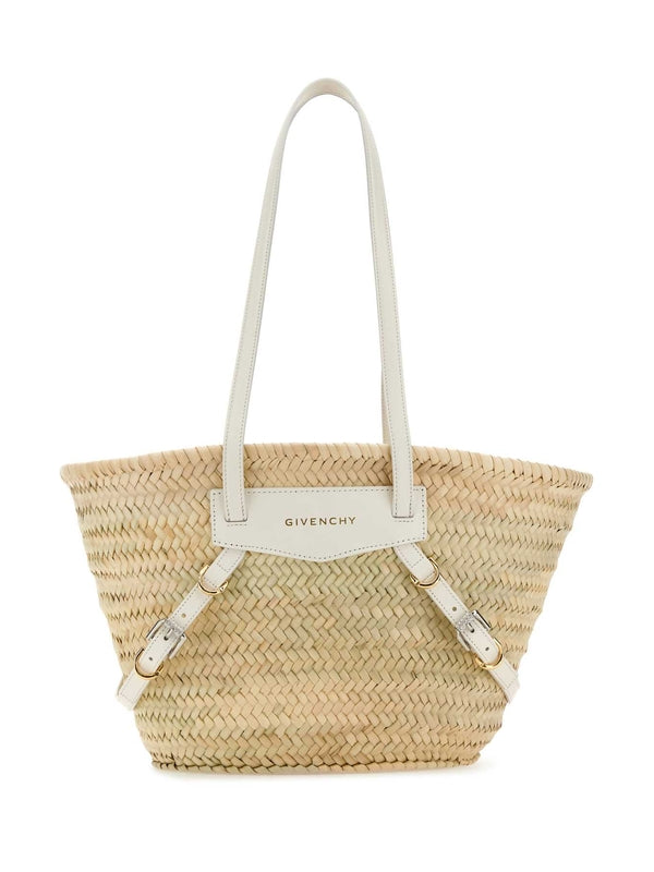 VOYOU Logo Raffia Tote Bag