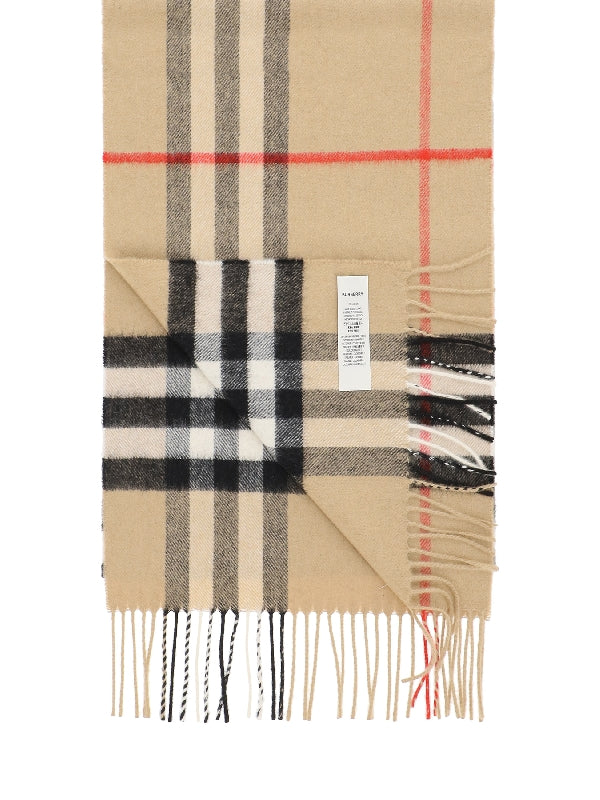 Check Cashmere Fringe Scarf - Jente