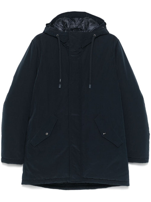 Drawstring Nylon Hooded Parka