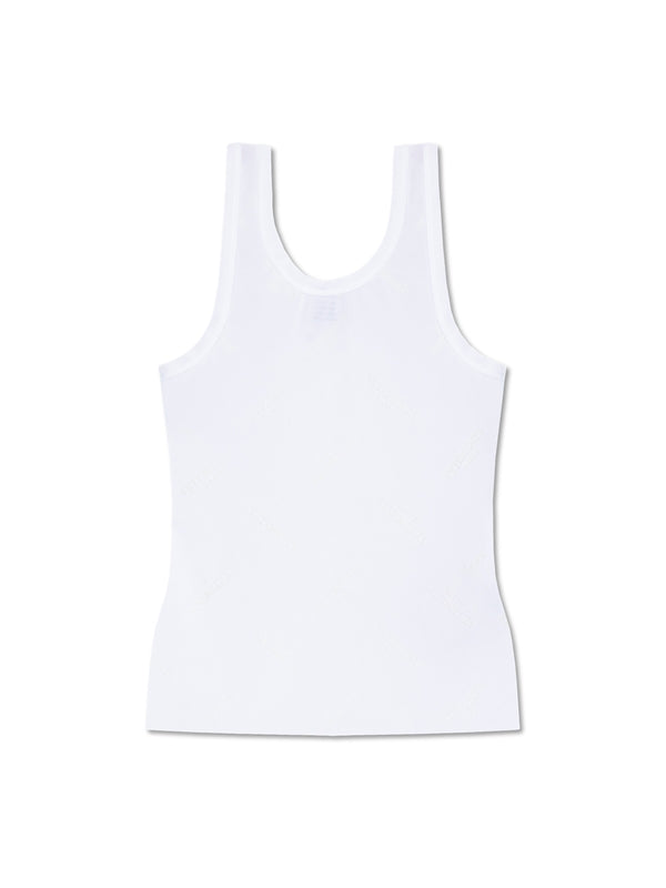 All-Over Logo
  Mesh Sleeveless Top