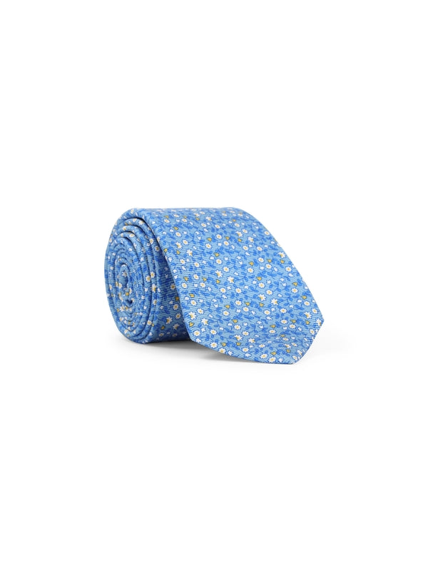 Flower Pattern Silk Tie