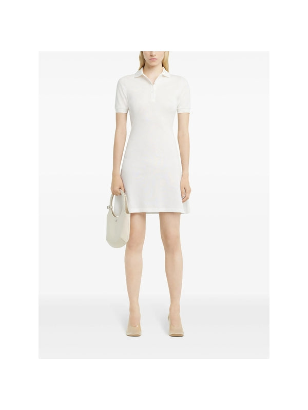 Polo Collar Cotton Mini Dress