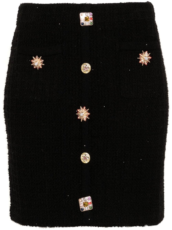 Button Detail Mini Skirt