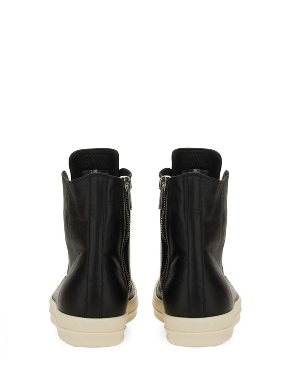 Rick Owens Black High Top Sneakers