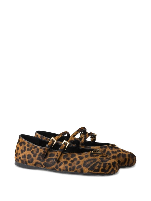Prada Leopard Brown Flat Shoes