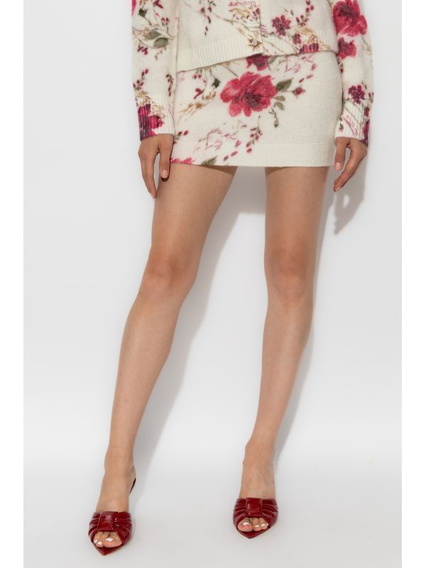 Flower
  Jacquard Knit Mini Skirt