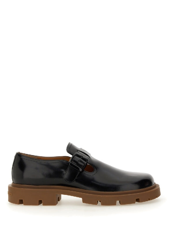 Buckle Strap Leather Shoes