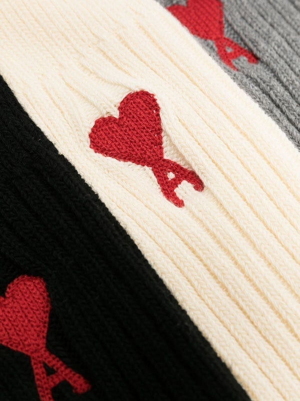 Heart Logo High Top Socks 3 Pack - Jente