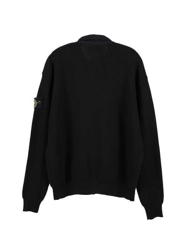 Wappen Patch High-neck Cotton Cardigan