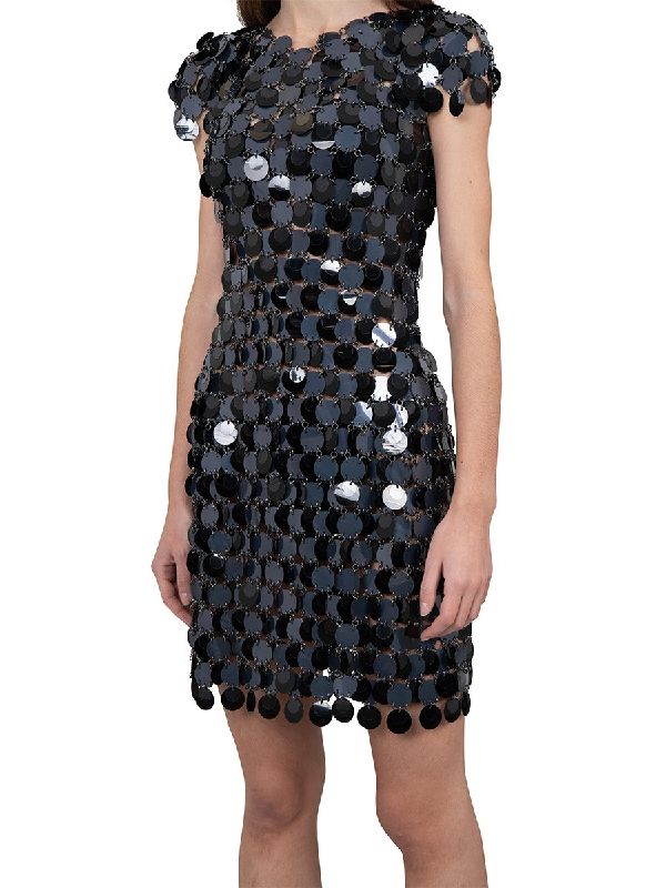 Allover Sequin Disc Dress