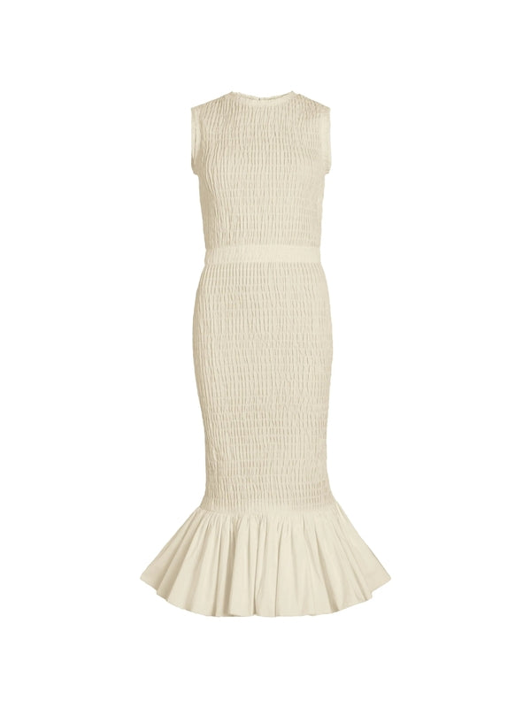 Peplum Hem Sleeveless Smock
  Dress