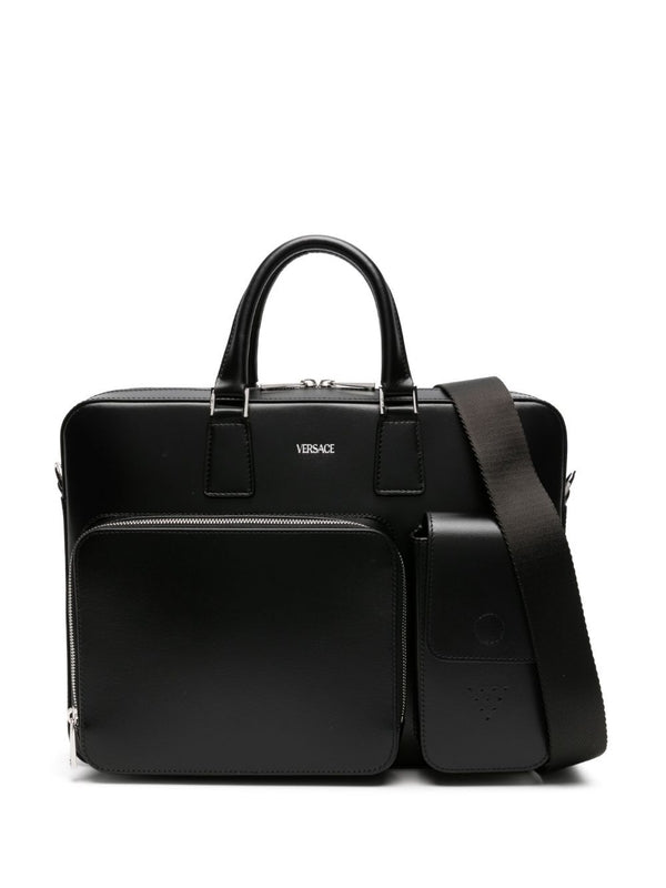 Logo Leather Briefcase