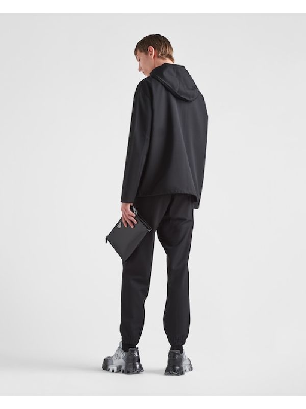 Back Triangle Logo Patch Wool Pants