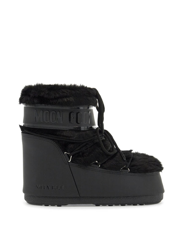 Icon Fake Fur Low Lace-Up Boots