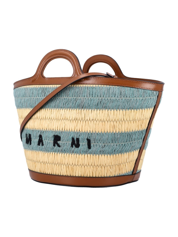 Tropicalia raffia-effect small bag Tote Bags