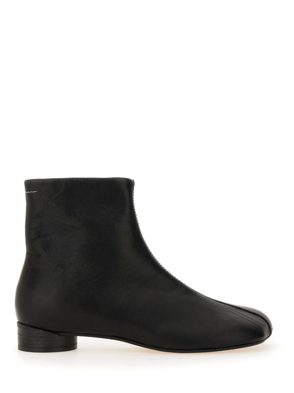 Black Leather Ankle Boots