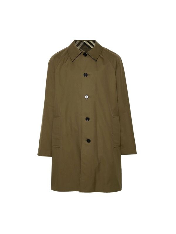 Check Pattern Reversible Trench Coat