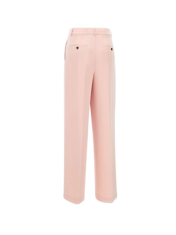 Straight Pin-Tuck Detail Pants