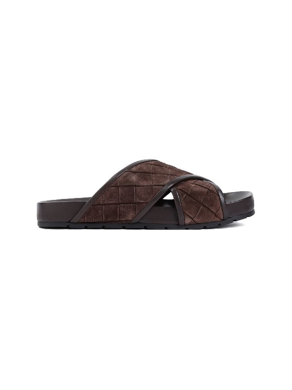 Tarik Intrecciato Suede Sandals