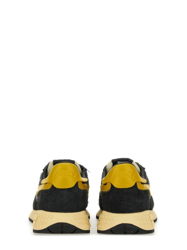 Autry Black Yellow Low Top Sneakers