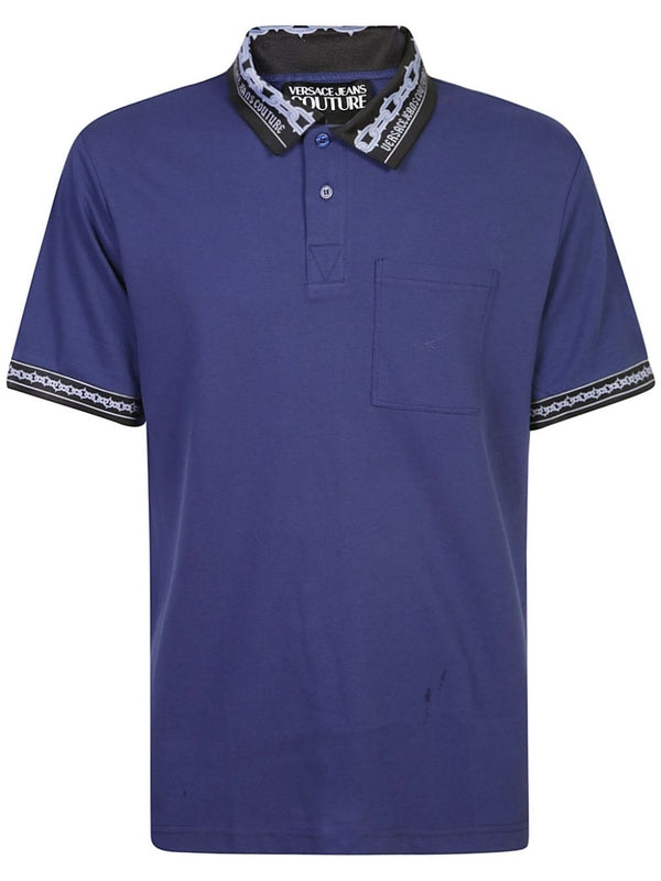 VERSACE JEANS COUTURE T-shirts and Polos Blue Polo Shirts