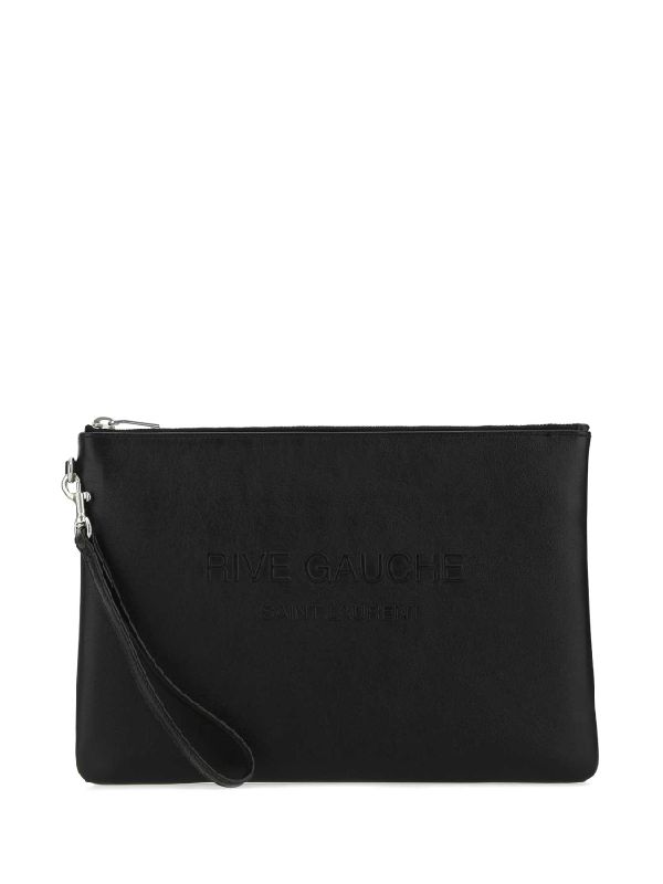 Calfskin Rive Gauche Logo Pouch